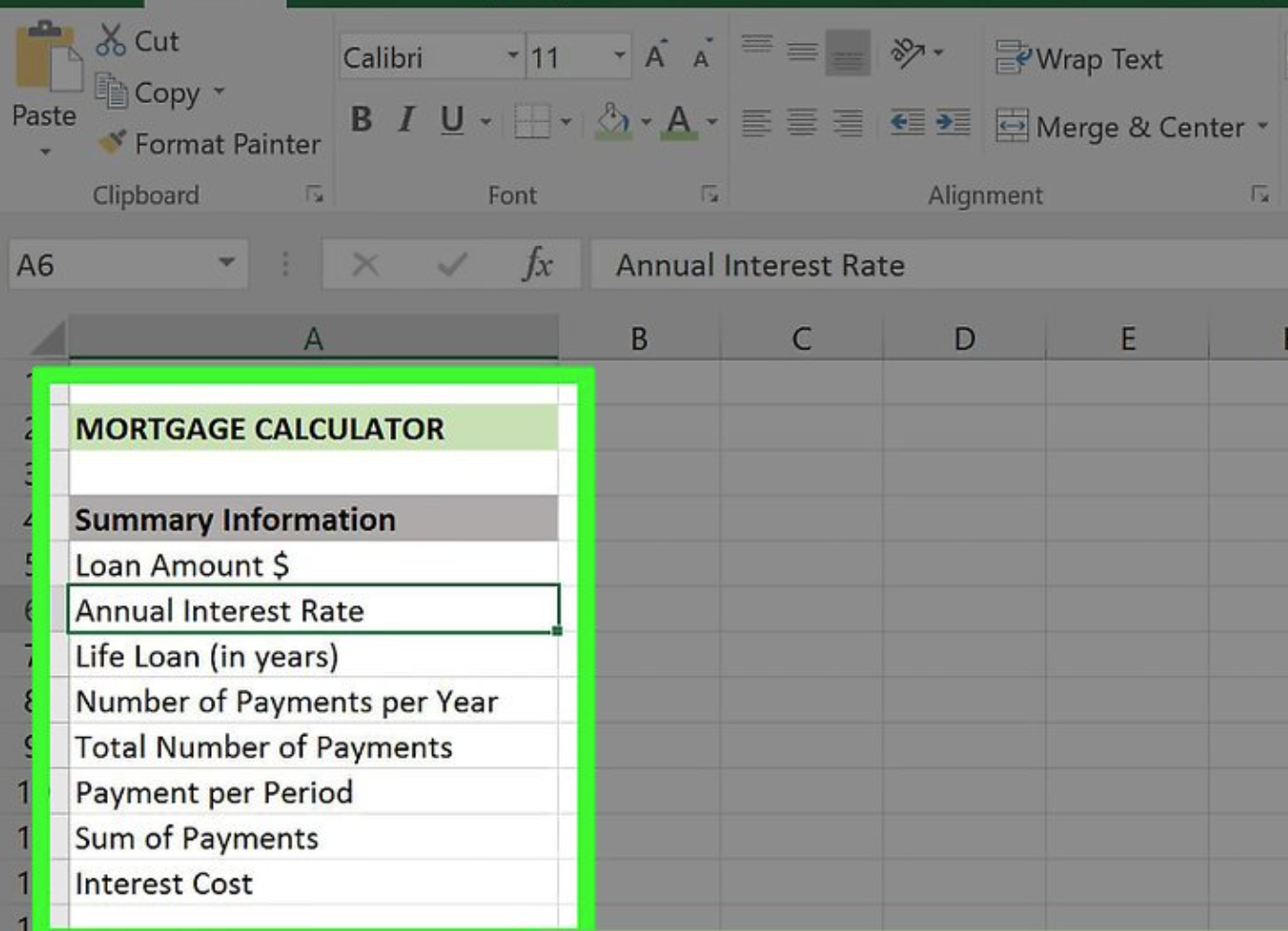 Create a column for "Categories" 