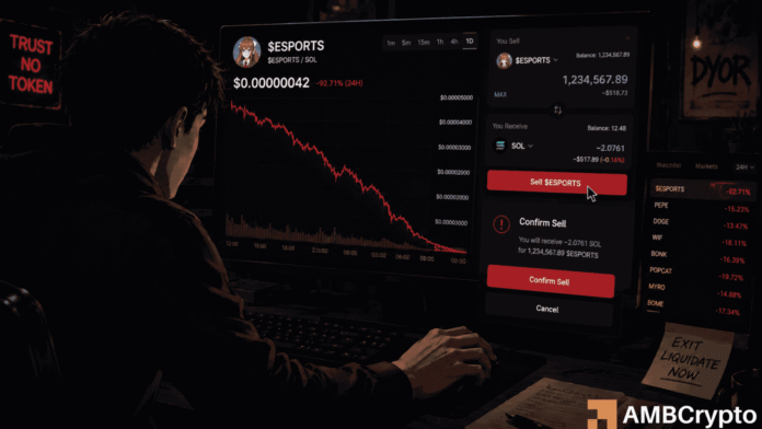 ESPORTS-crashes-92-after-on-chain-analysts-flag-massive-token-movements.png $ESPORTS crashes 92% after on-chain analysts flag massive token movements