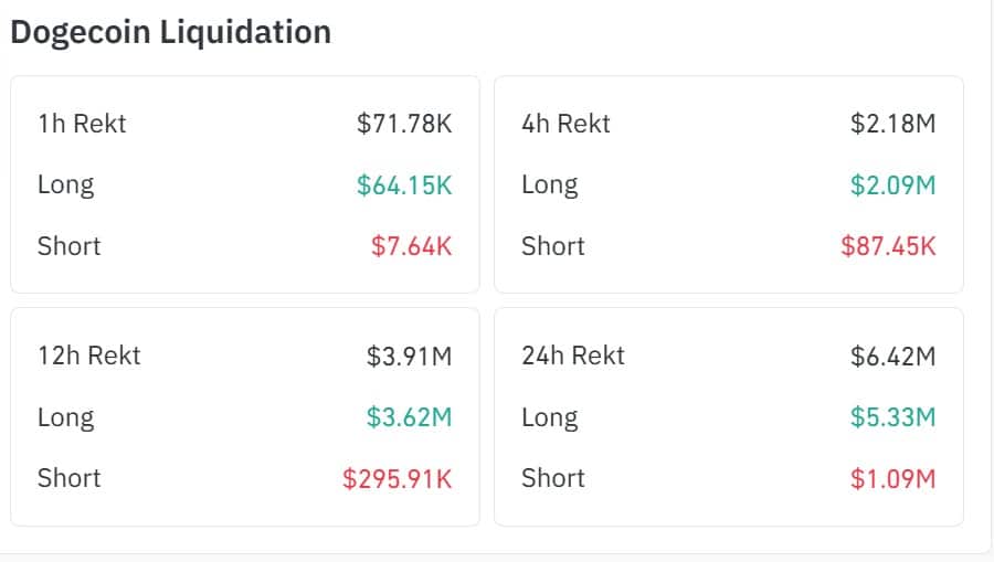 Dogecoin liquidation
