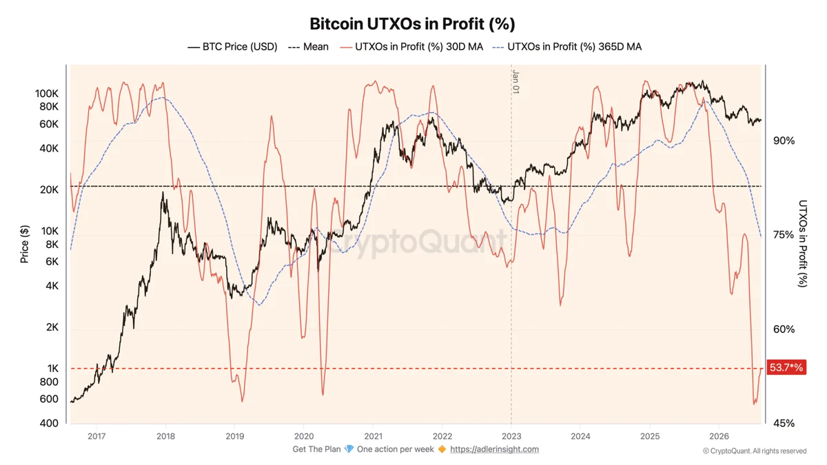 Bitcoin UTXOs in Profit