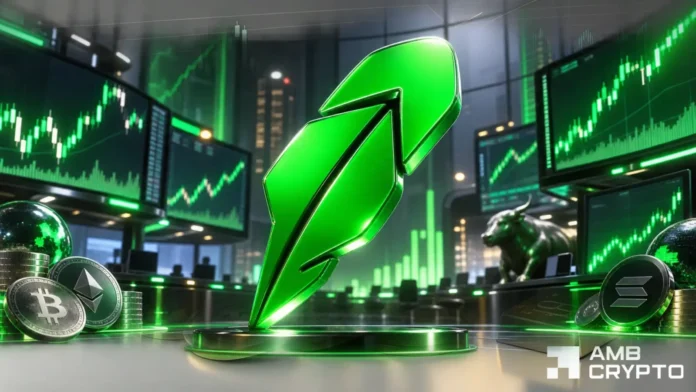 HOOD stock surges 14% as crypto and prediction markets take centre stage