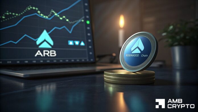 Arbitrum jumps 13%, surges to $0.241 with Robinhood Chain as the catalyst
